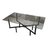 60s glass coffee table