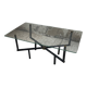 60s glass coffee table