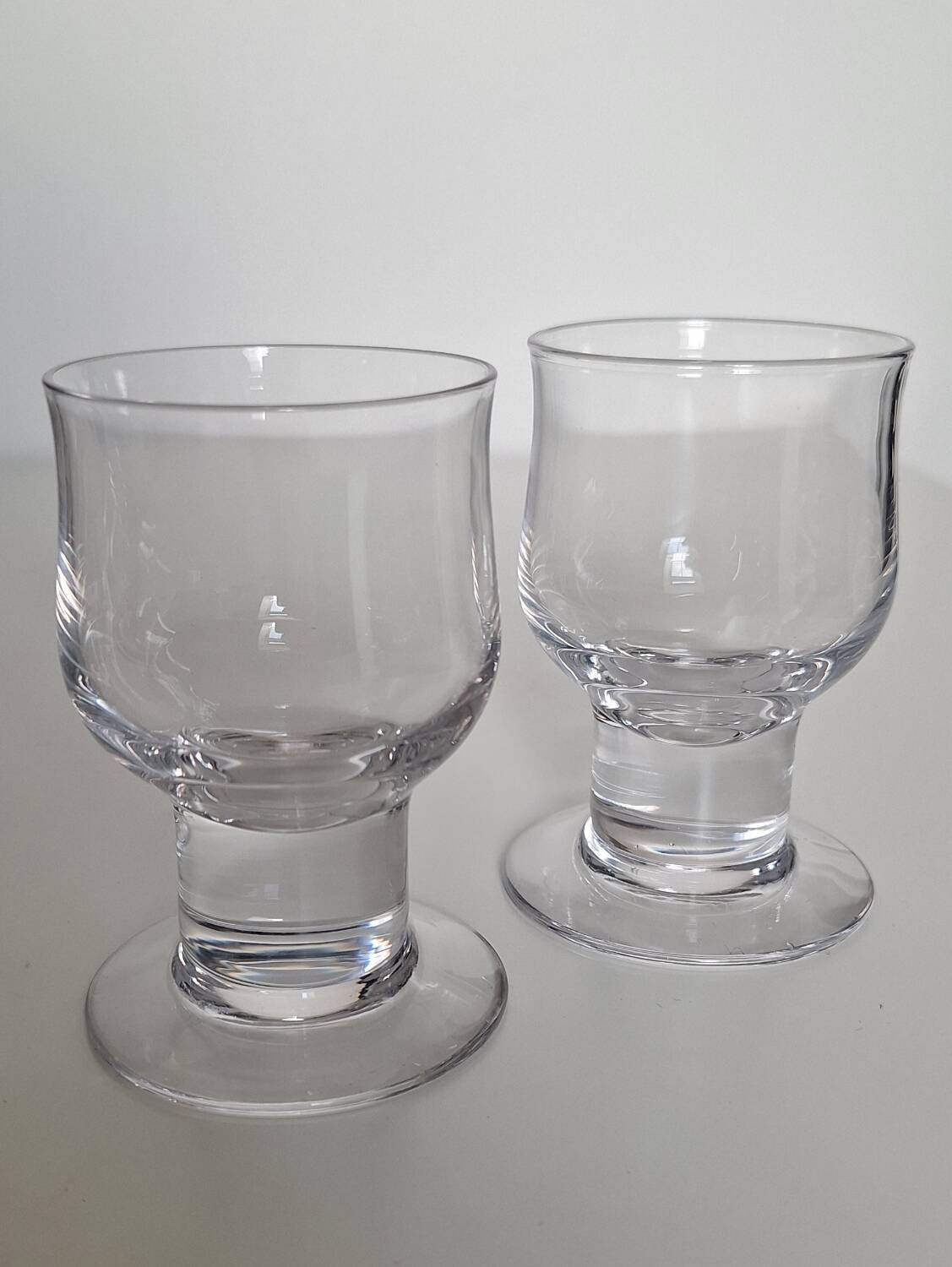 Thick vintage footed glasses