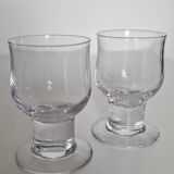 Verres à pied épais vintage