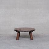 Brutalist oak mid-century dutch coffee table