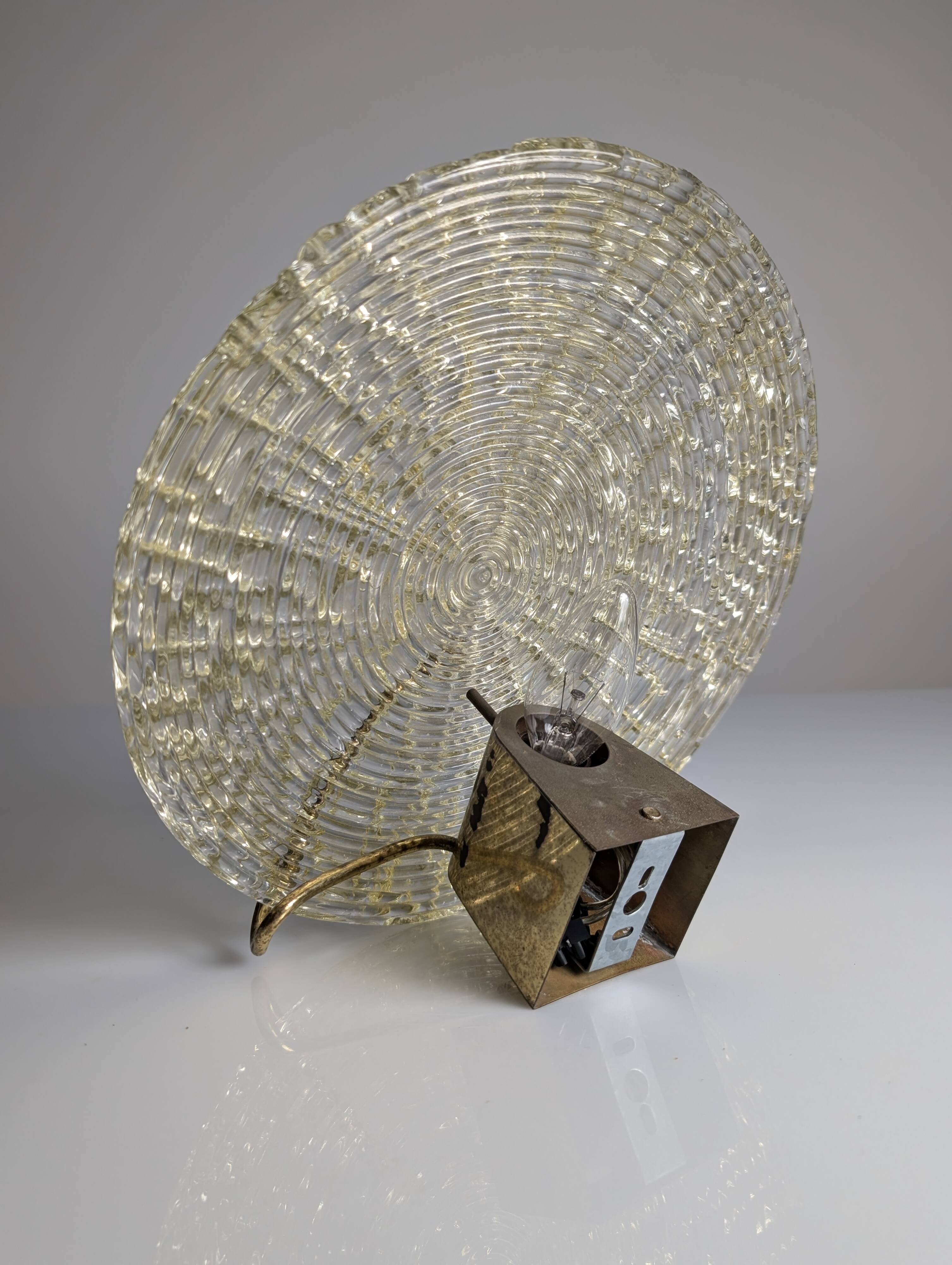 Murano Glass and Brass Wall Sconce, Austria, 1970s