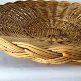 Wicker basket on stand
