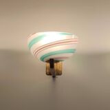 Rare Murano Glass and Brass Wall Light by Dino Martens for Aureliano Toso, Italy