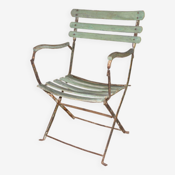 Folding garden armchair from the 1900s, entirely original