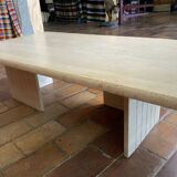 Travertine coffee table