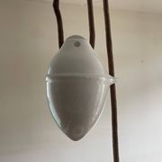 Art Deco porcelain and glass pendant light