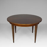 Art Deco mahogany round table by Jacques Adnet around 1940