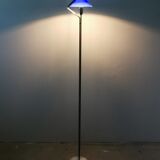 Floor lamp in opaline and marble, Italian work, 1980