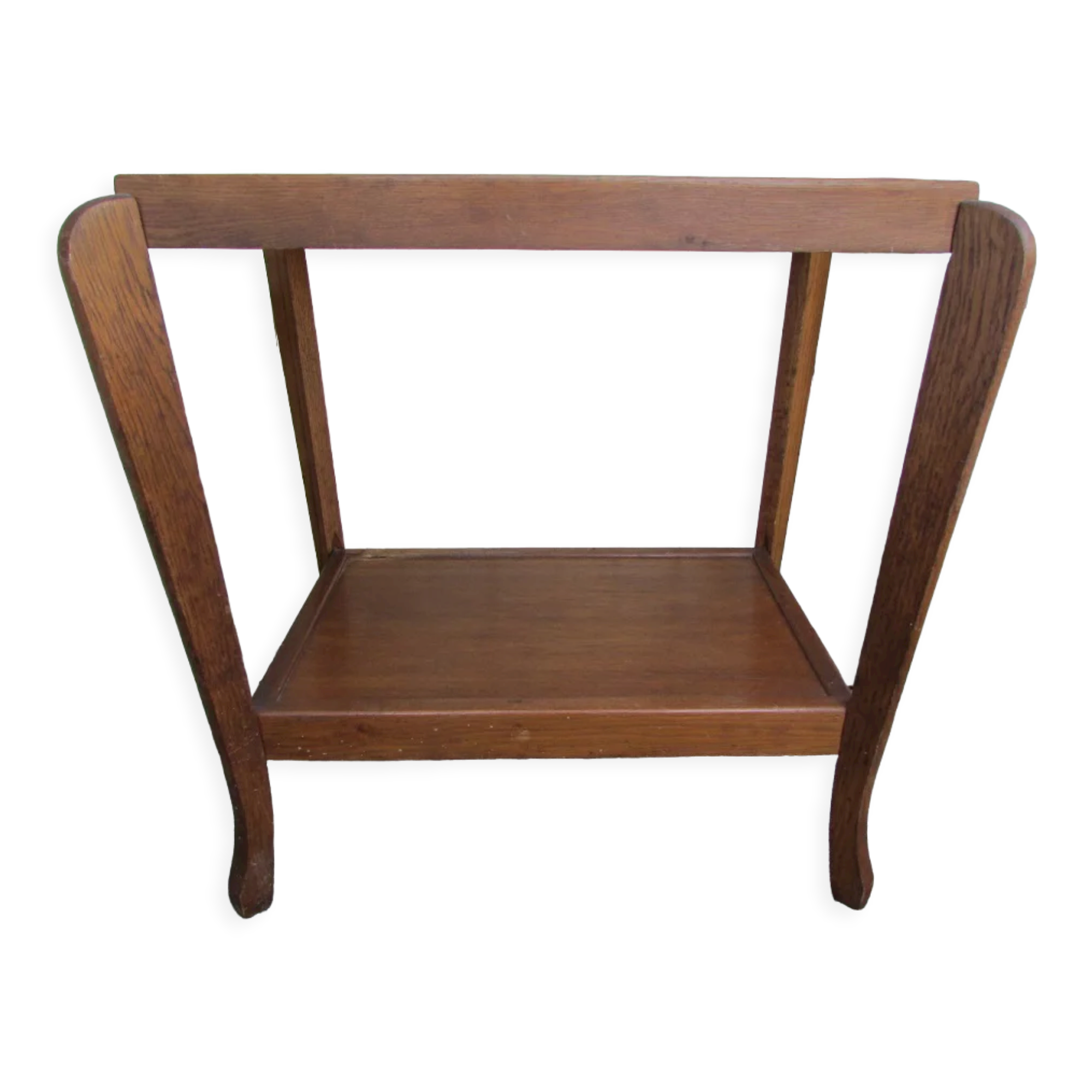 Pedestal table, late Art Deco tea table, 50-60 oak