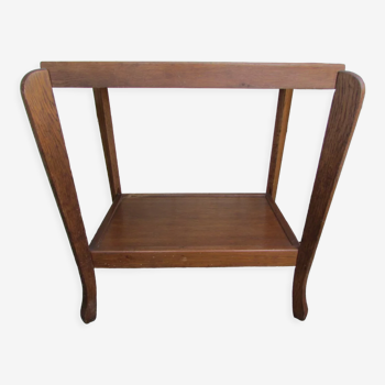 Pedestal table, late Art Deco tea table, 50-60 oak