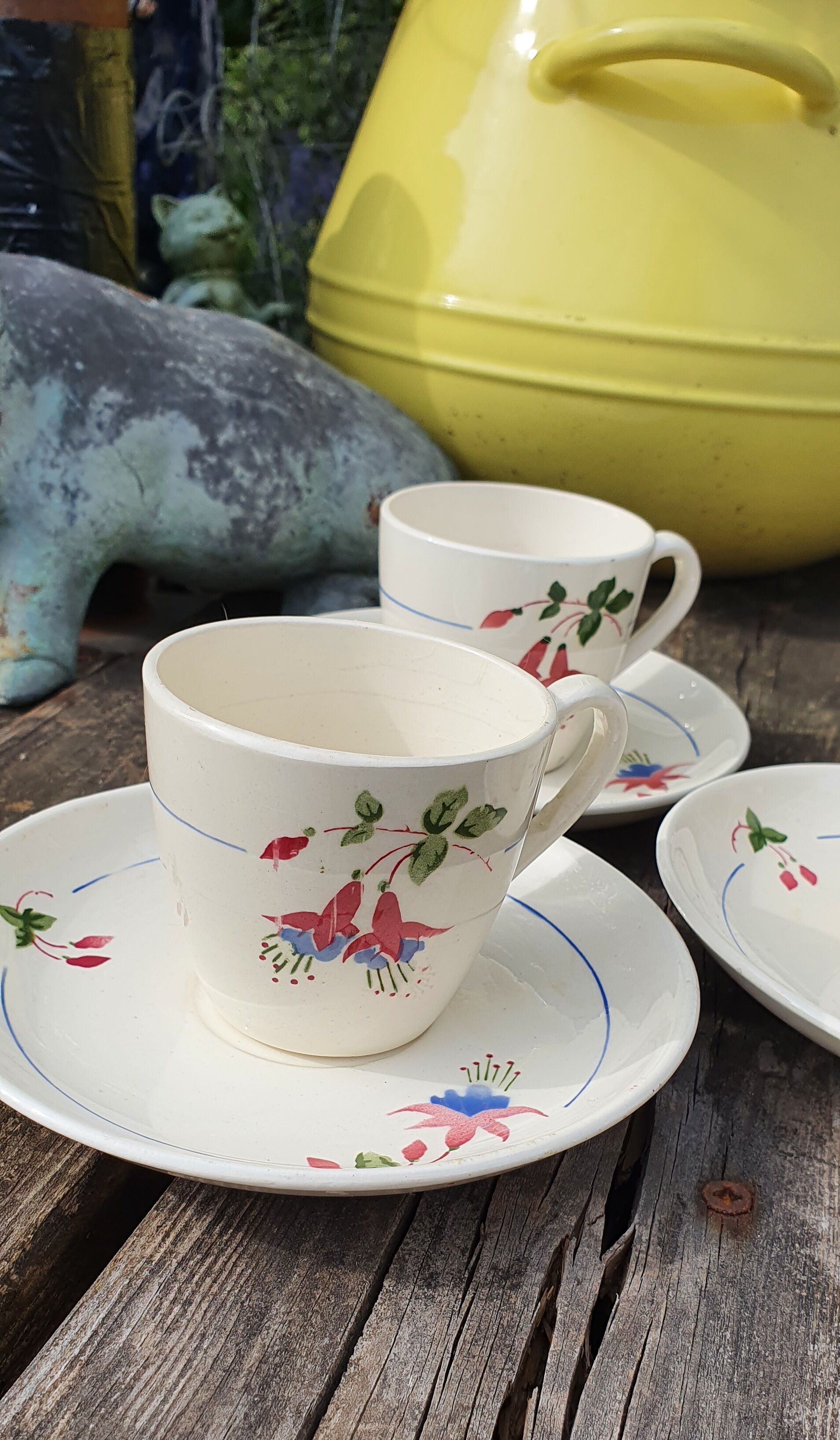 Sarreguemines coffee cups