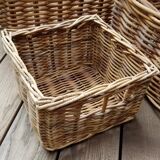 Set of four wicker baskets