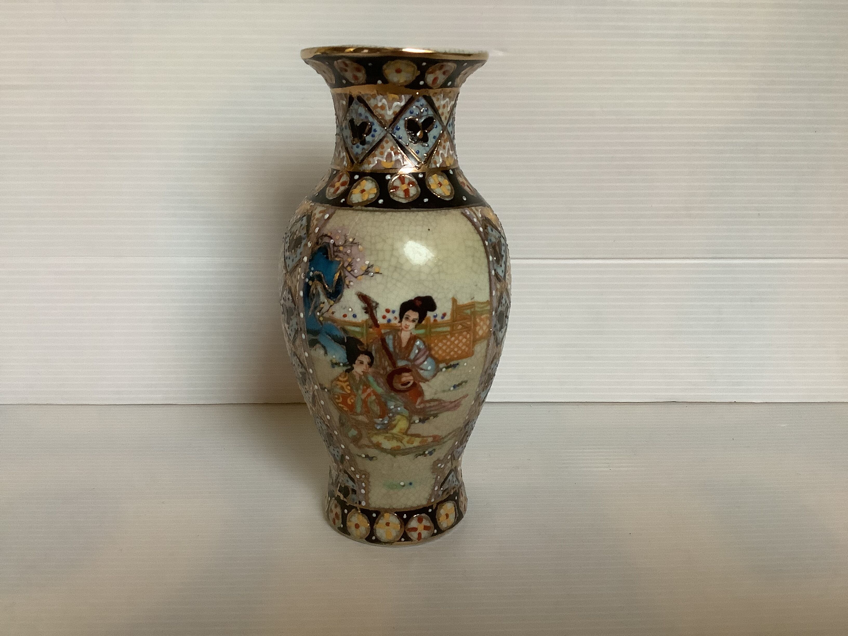 Chinese vase with relief painting