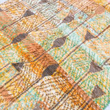 Moroccan Berber rug Boujaad ochre with colorful patterns 297x197cm