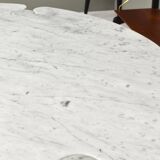 Round dining table Eros in Carrara marble by Angelo Mangiarotti for Skipper Italy 1970s