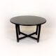 Restored Round Wooden Coffee Table, Czechoslovakia, 1970s