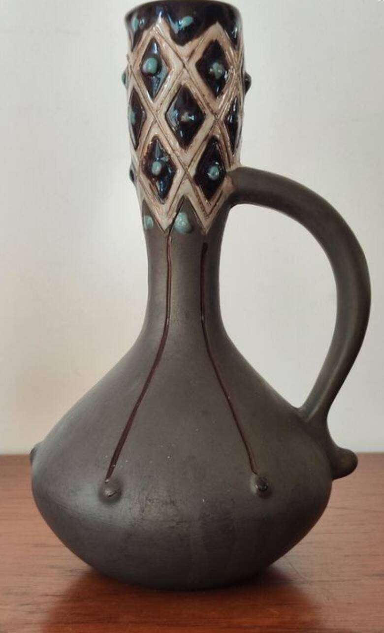 Ceramic carafe vase, second half of the 20th century