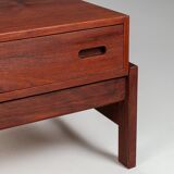 Illum Wikkelso side table in teak Hjorring Mobel Denmark 1960