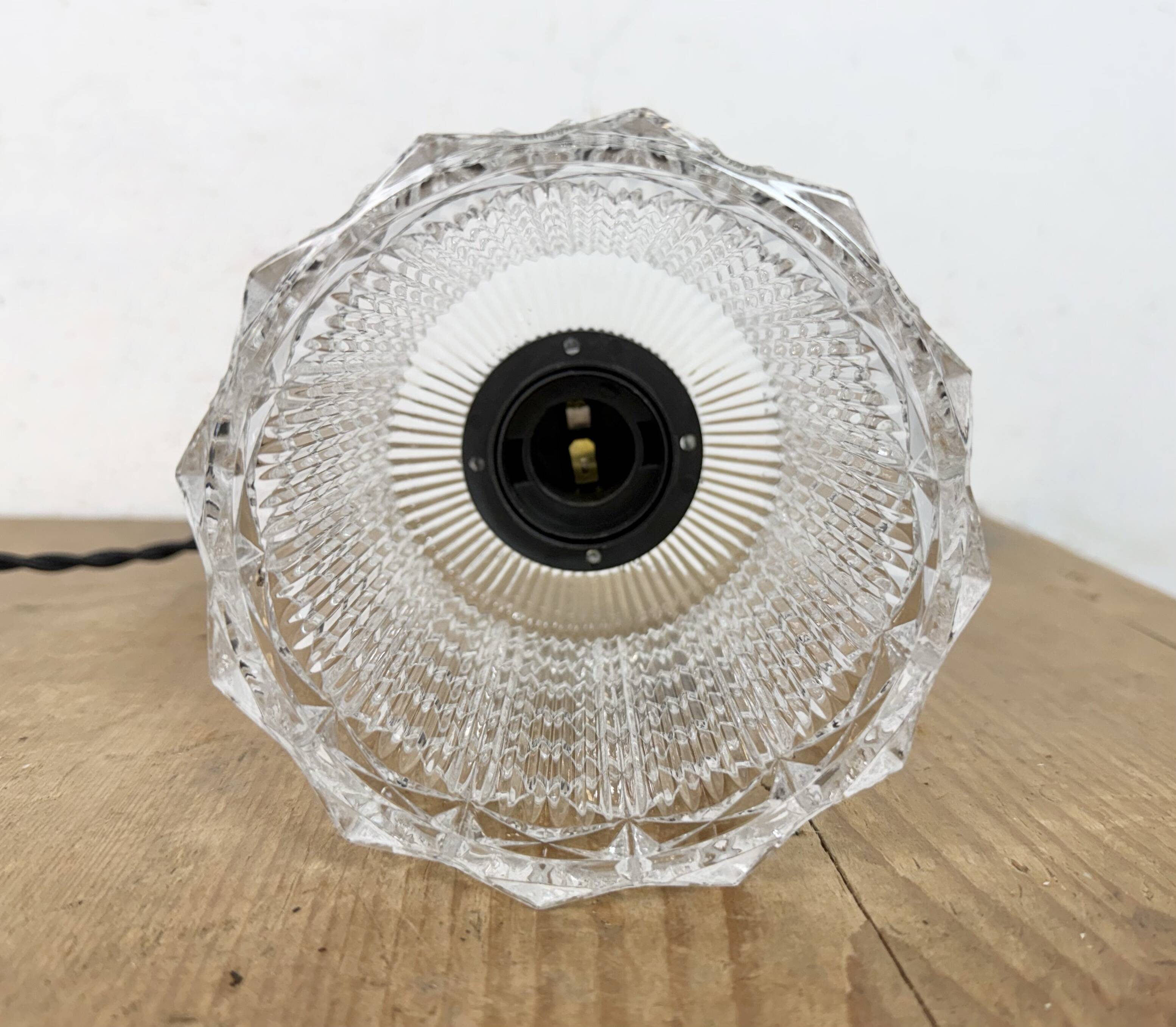 Vintage Cut Glass Ceiling Light, 1970s