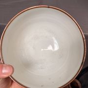 Ancient Bowl Tea Chawan Japan Mingei Ceramic Blue Brown