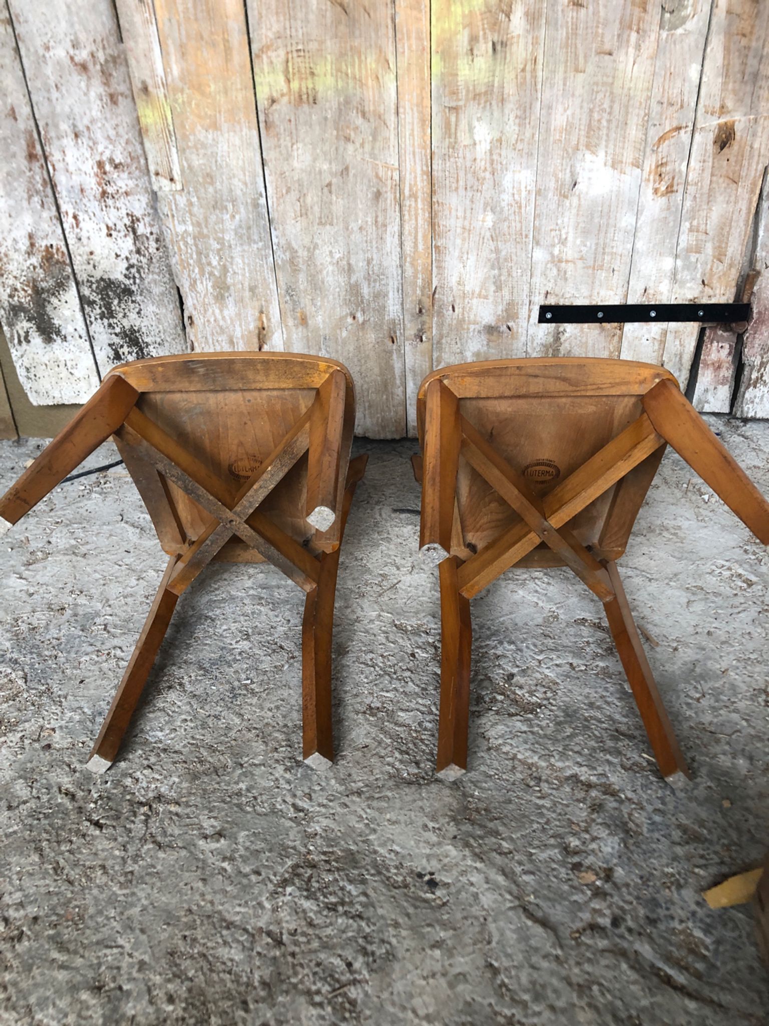 Pair of bistro chair luterma vintage wood