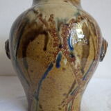 Enamelled sandstone vase from the 1970s