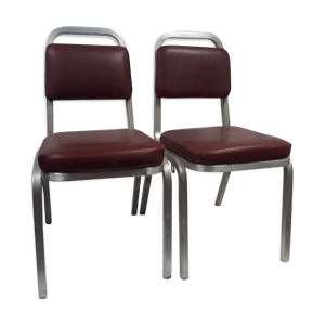 paire chaises skai,1960