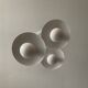 Suspension cascade design 3 white metal saucers