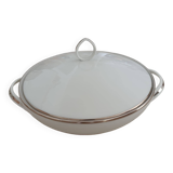Légumier ou soupière  bord argenté