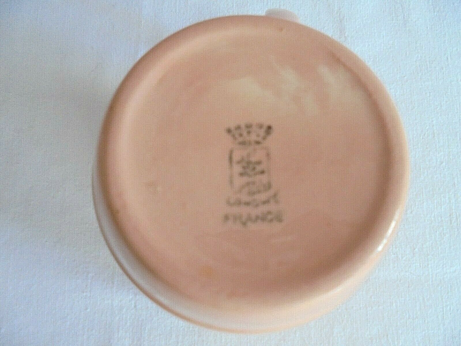 Longwy ceramic pitcher Height 12 cm pink beige color