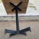 Square bistro table with a wooden central leg Werzalit Bordeaux - France