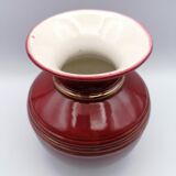 Red ceramic vase