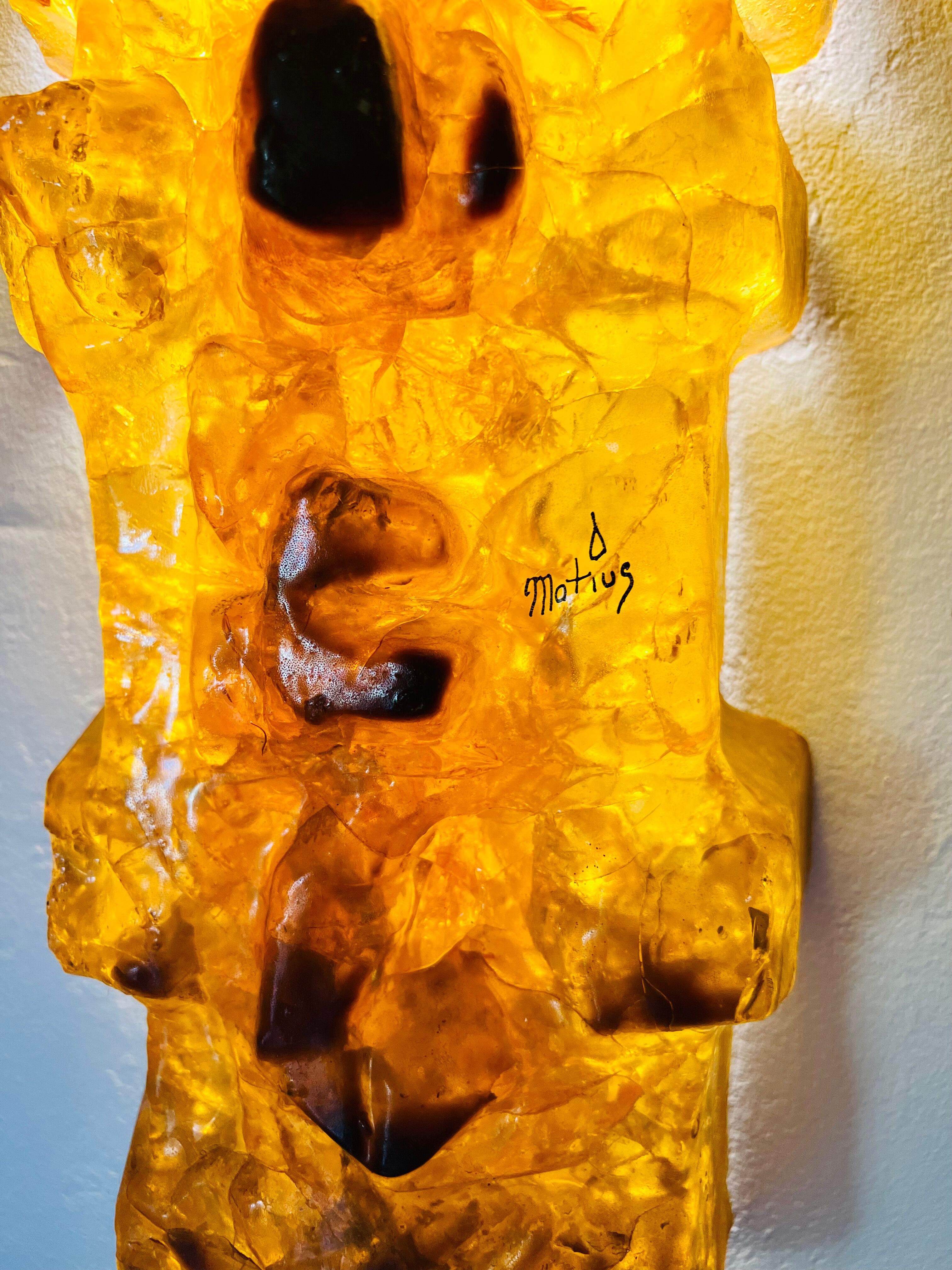 Matius Totem French Pop Art wall lights, sculpture, 1970