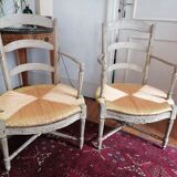 Ancienne paire de fauteuils provençal Louis XVl