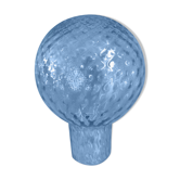 Old luminaire blown glass color blue ball