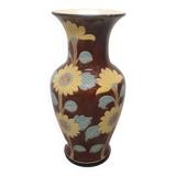 Large Vintage Vase With Sunflowers, 1950/70s