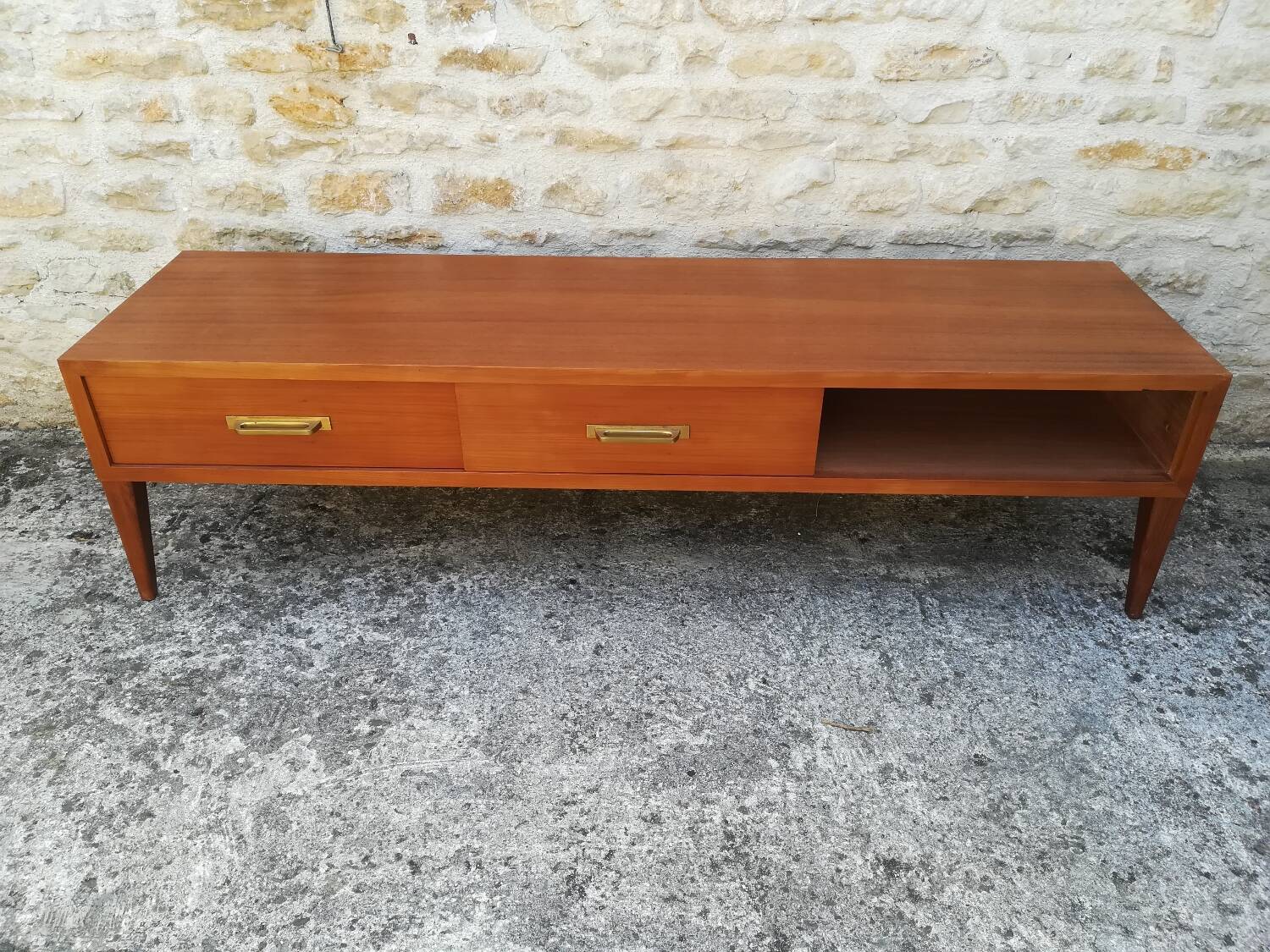 Low teak sideboard
