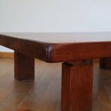 Brutalist coffee table in solid oak