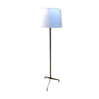 Brass floor lamp with tripod base from the 60s