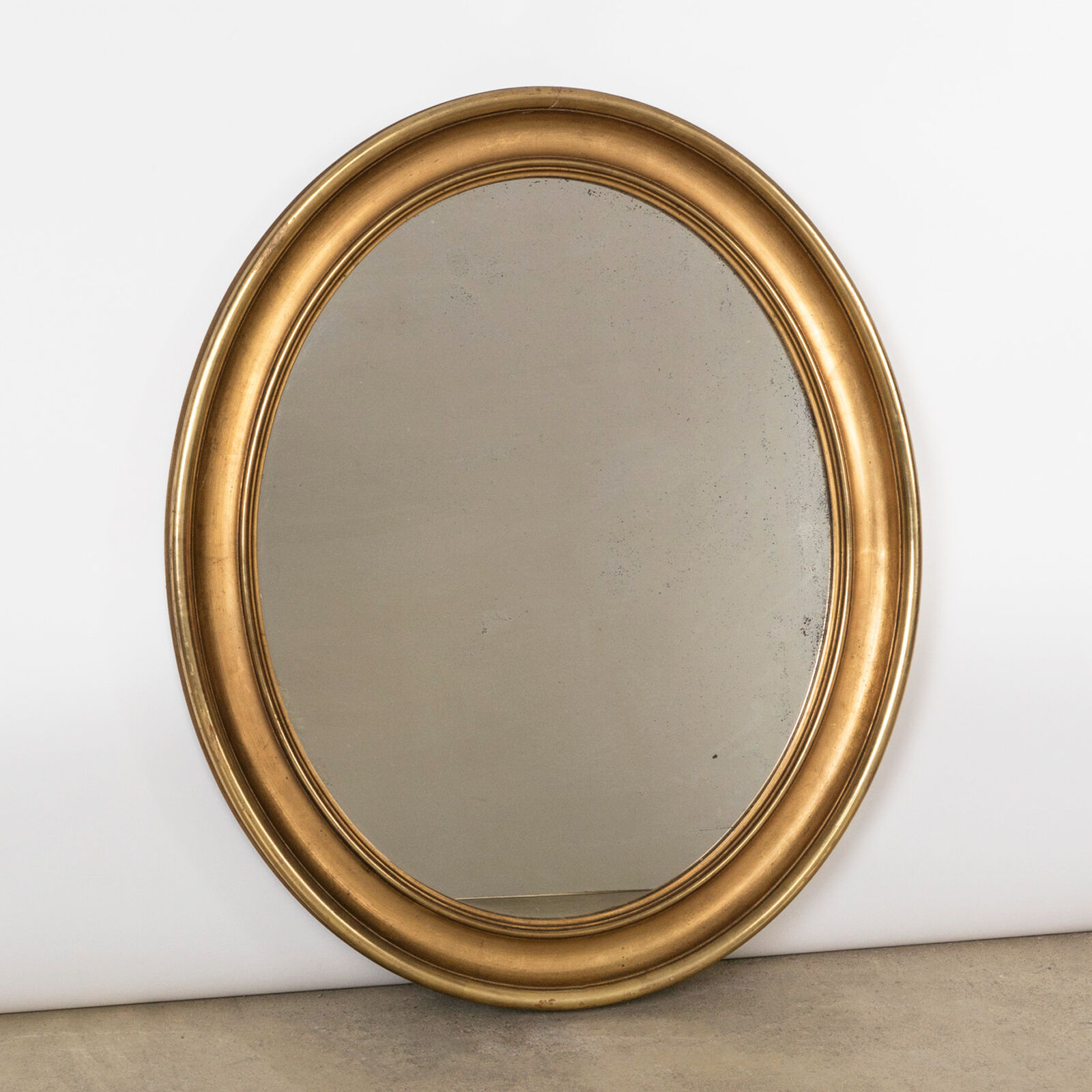 French 19th C Oval Mirror