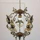 Vintage Patinated Bronze Figural Pendant Lamp