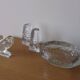Pukeberg crystal glass candle holder "Tree" | Sweden | 1970s
