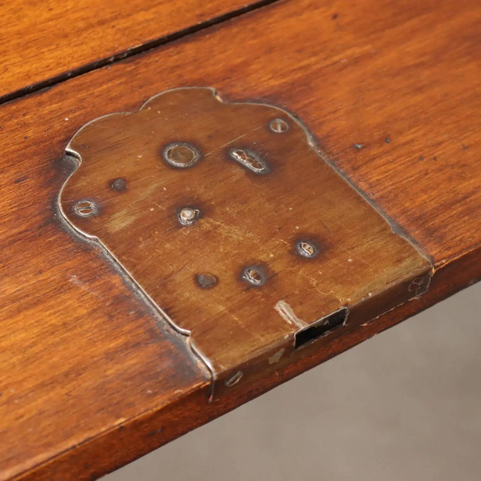 Antique Saint-Philippe desk in carved walnut, Italy, 20th century