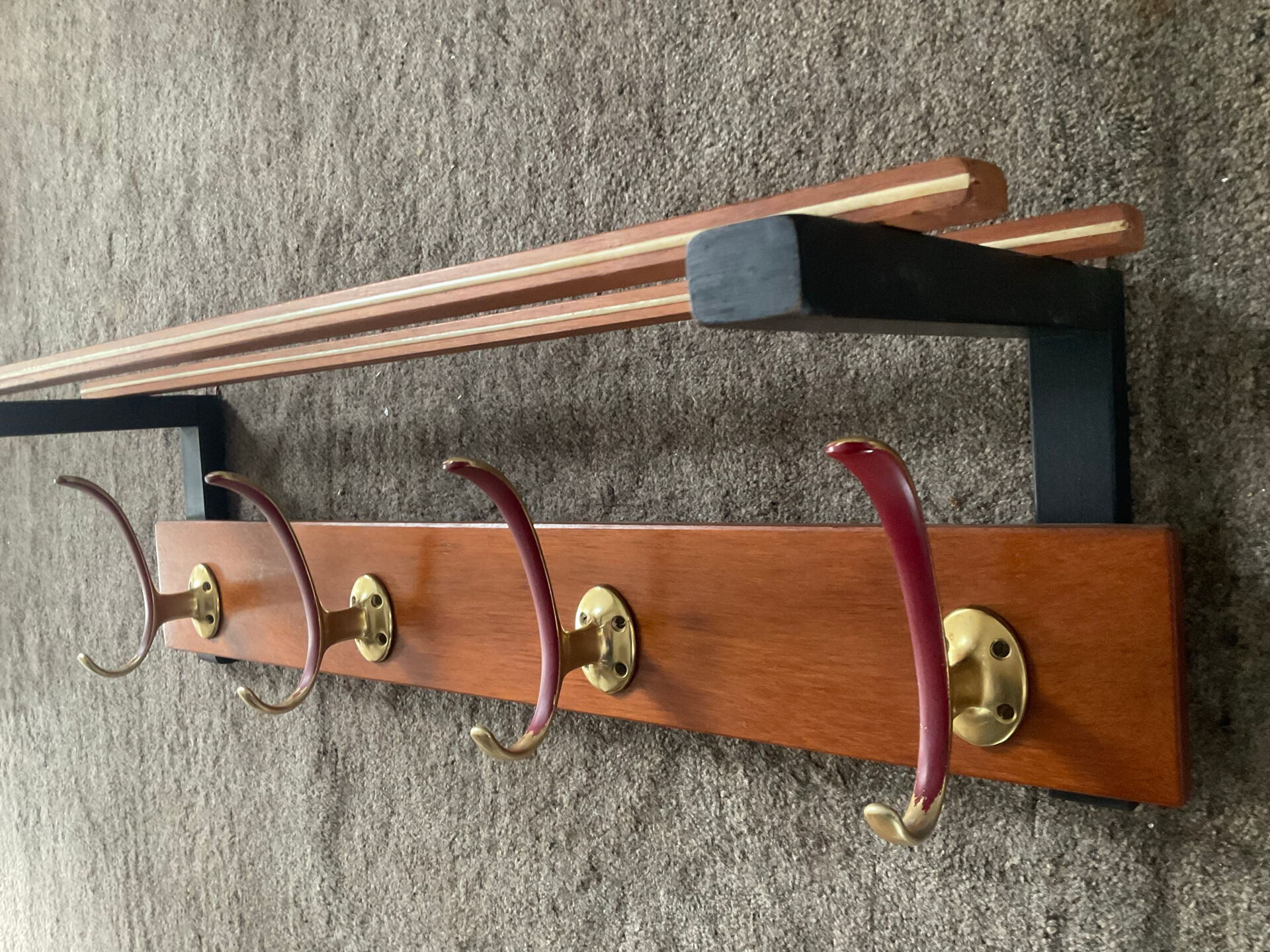 Scandinavian coat rack wardrobe in teak from the 1960s.