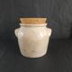 Greige sandstone pot with lid
