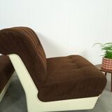 Fauteuil de l'ère spatiale marron avec plastique