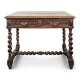 Louis XIII style oak desk