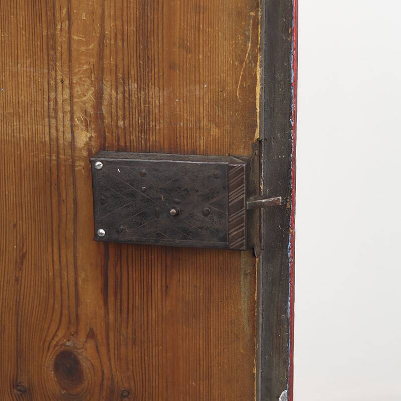 Rustic Farmhouse Folk Art Painted Bridal Cabinet