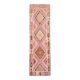 1970s Turkish Oushak Handmade Wool Cotton Pink Runner Rug 98x327